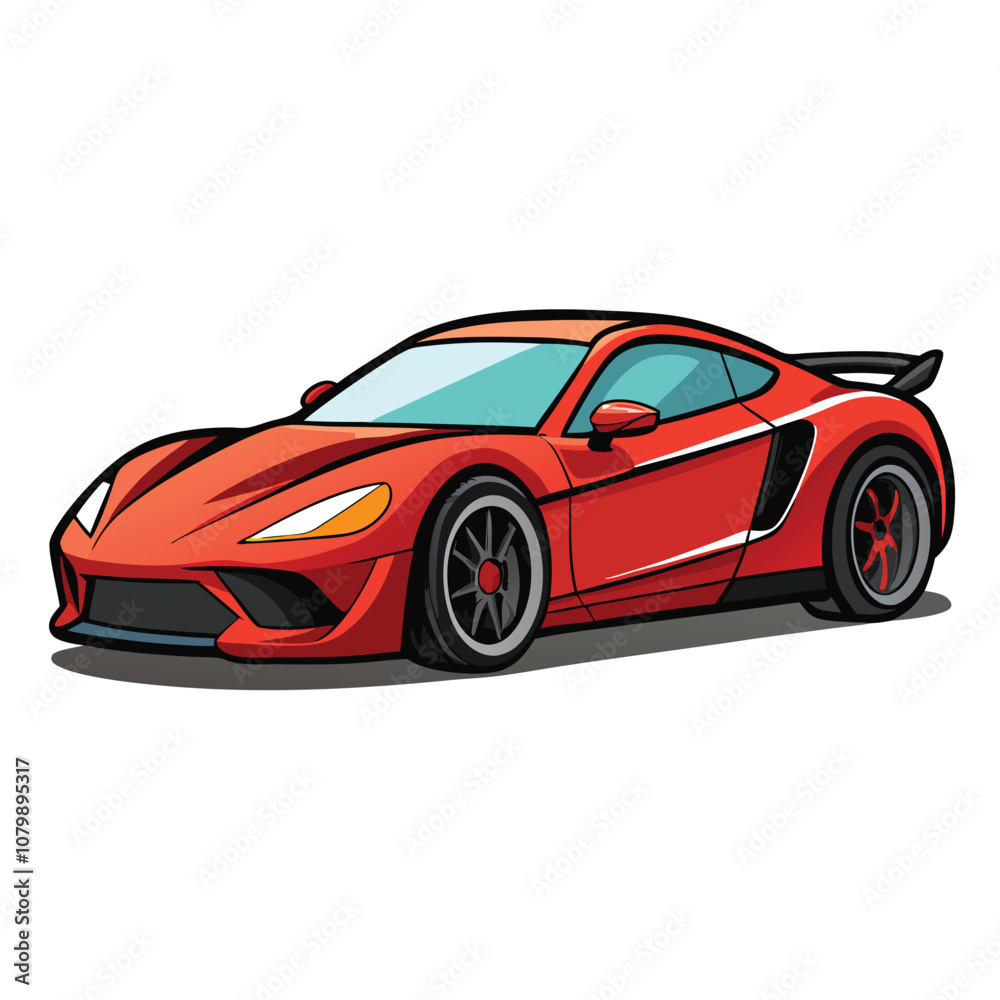 red sport car red sport car
