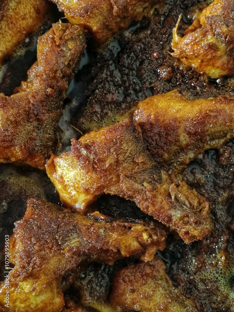 Making of Asian fried fish with mixed spices as tasty recipe. Most delicious food item in south India for any special occasion Making of Asian fried fish with mixed spices as tasty recipe. Most delicious food item in south India for any special occasion