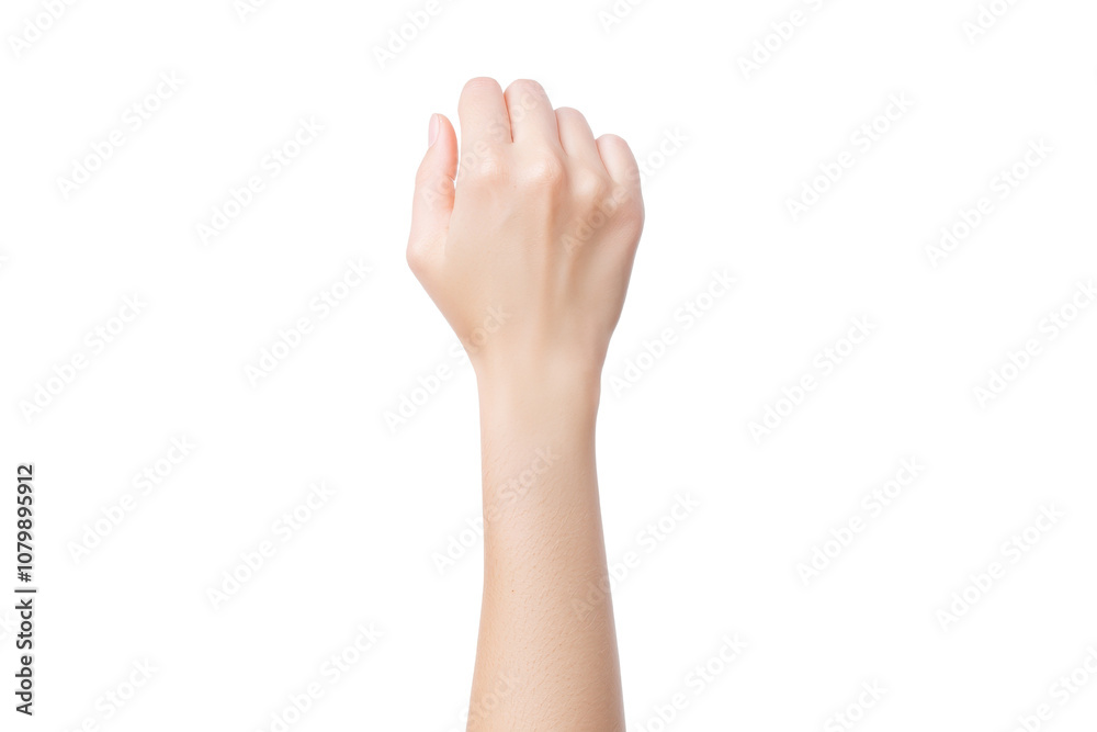 Close-up of a raised fist symbolizing strength and determination. Close-up of a raised fist symbolizing strength and determination.
