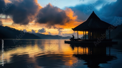 Unplugging routine in Indonesia, individual enjoying a tech-free evening for relaxation, peaceful and structured.