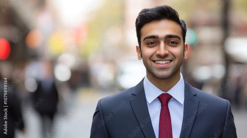 Smiling Businessman in City Smiling Businessman in City