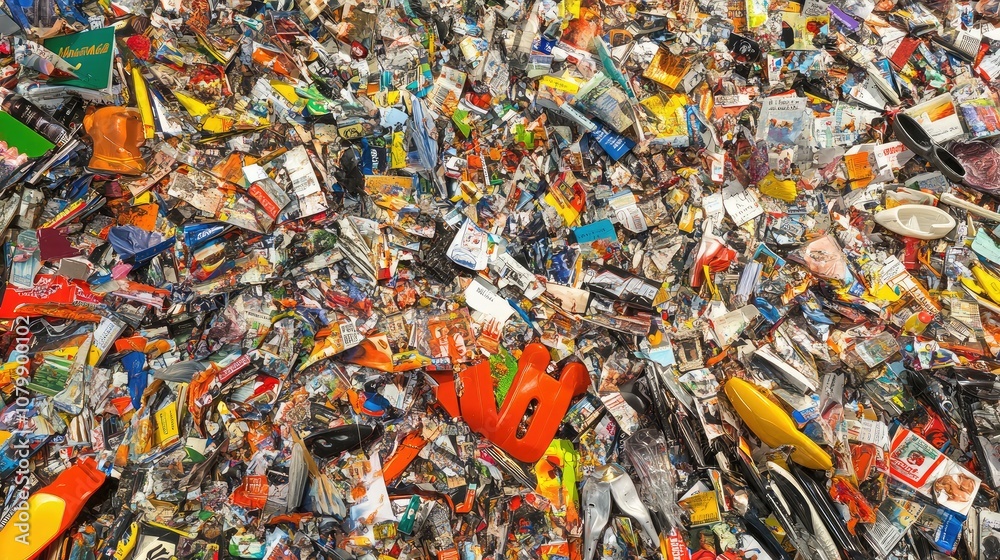 A Chaotic Pile of Colorful Plastic Waste and Discarded Packaging Materials Highlighting the Urgent Need for Environmental Cleanup and Sustainable Practices A Chaotic Pile of Colorful Plastic Waste and Discarded Packaging Materials Highlighting the Urgent Need for Environmental Cleanup and Sustainable Practices