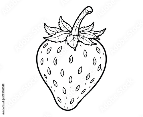 Strawberry Fruit Coloring Page