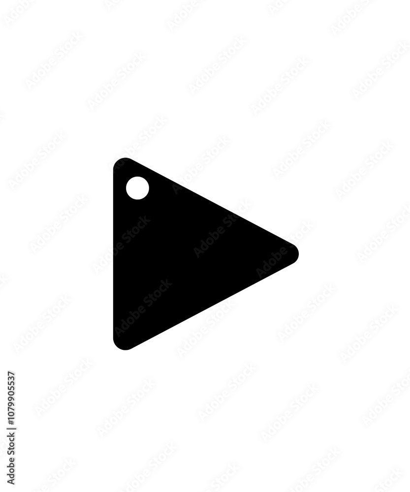 Image of Play interface icon on white background Image of Play interface icon on white background