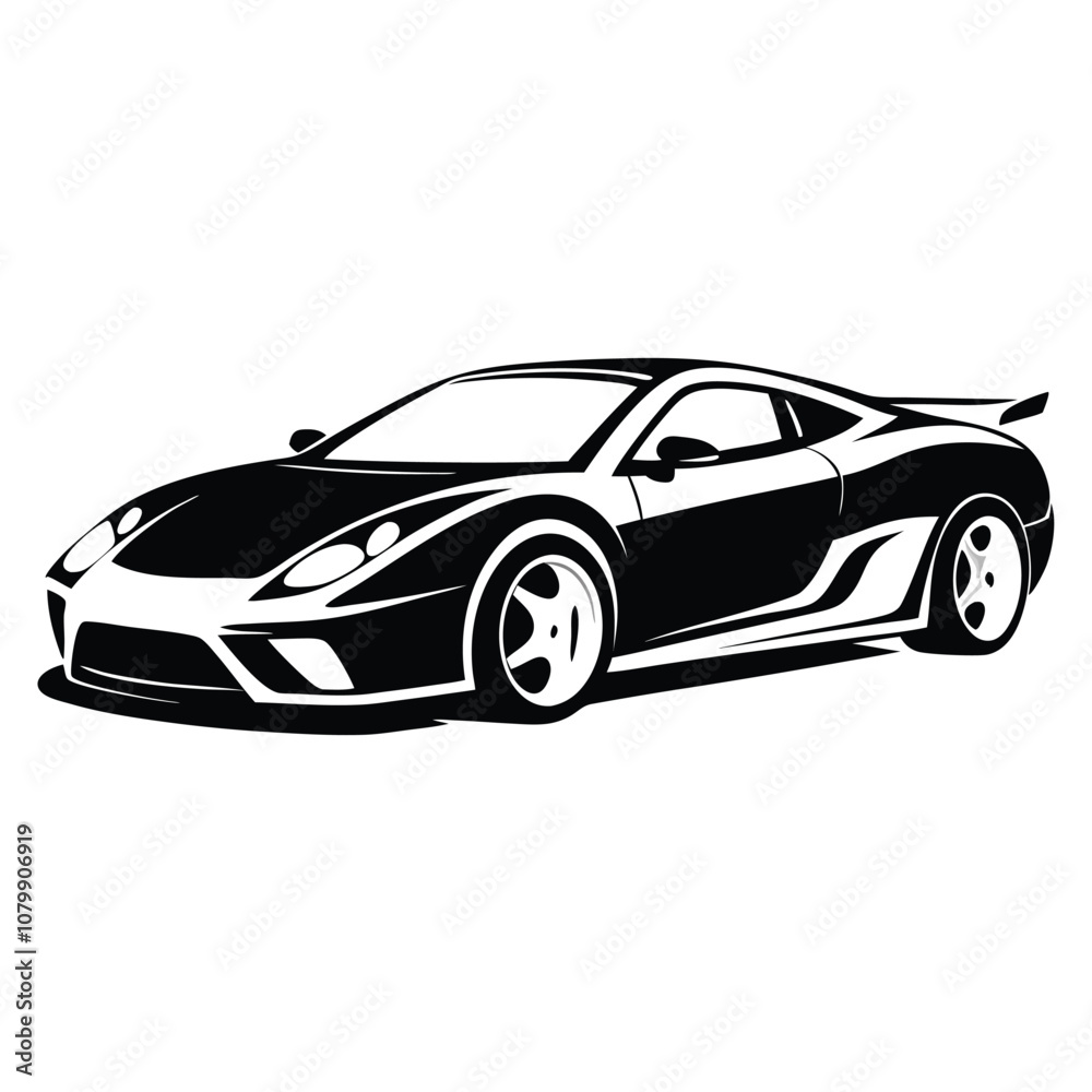 Silhouette sports car vector Illustration Silhouette sports car vector Illustration
