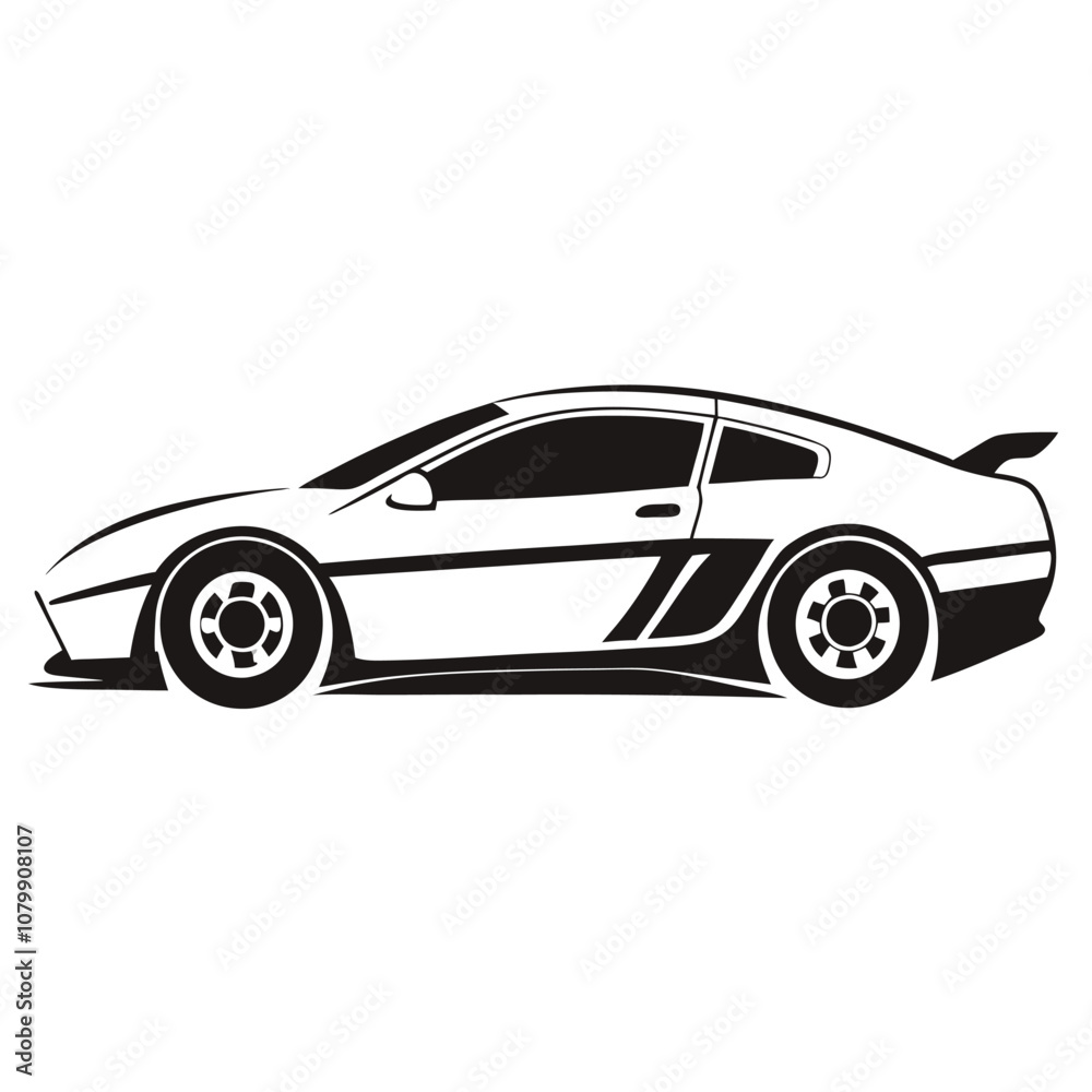 Silhouette sports car vector Illustration Silhouette sports car vector Illustration