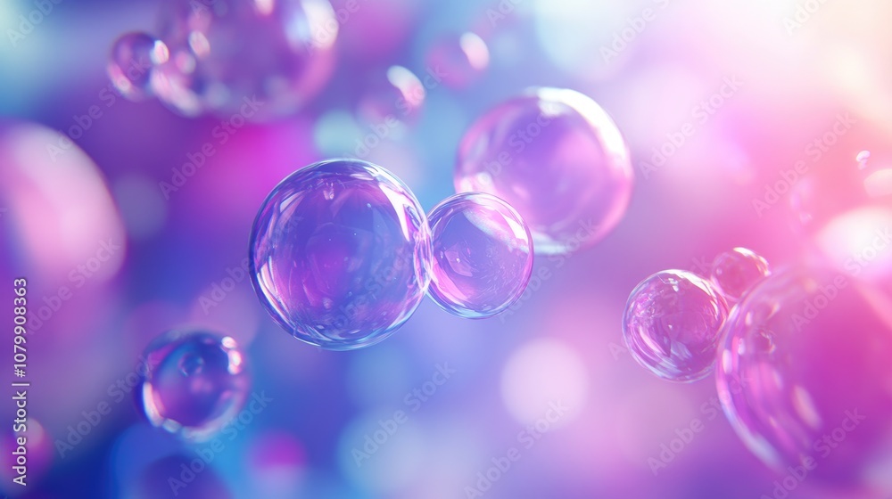 Abstract 3D shapes with gradient colors, floating in a minimalistic, soft-focus background Abstract 3D shapes with gradient colors, floating in a minimalistic, soft-focus background