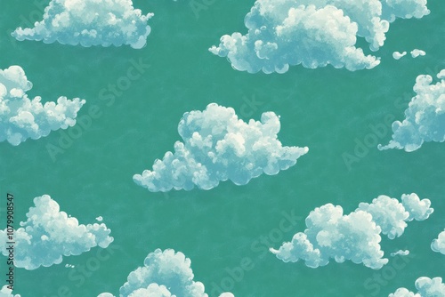 Subtle cloud pattern in green color