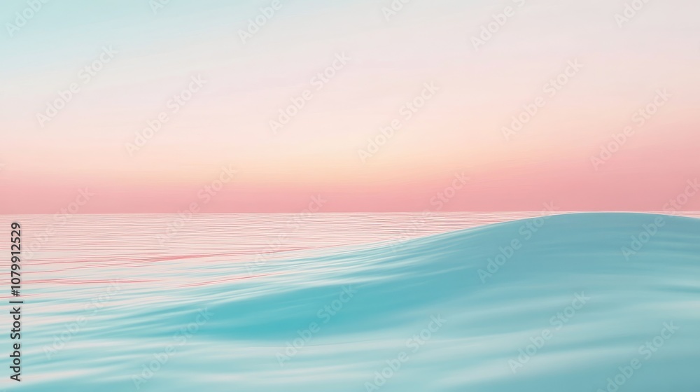 Obraz premium Gradient of soft pink and blue hues blending smoothly, creating a serene and minimal abstract background