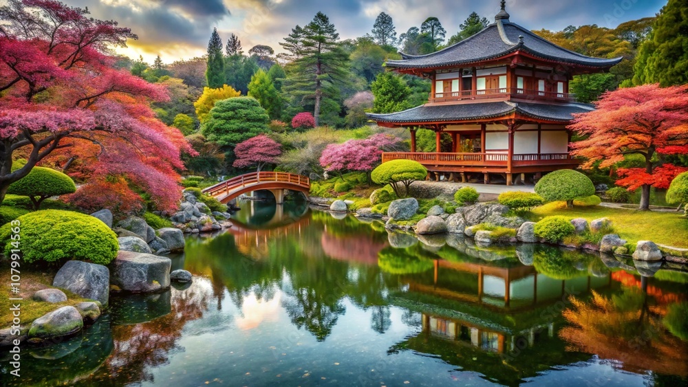 japanese garden in autumn japanese garden in autumn