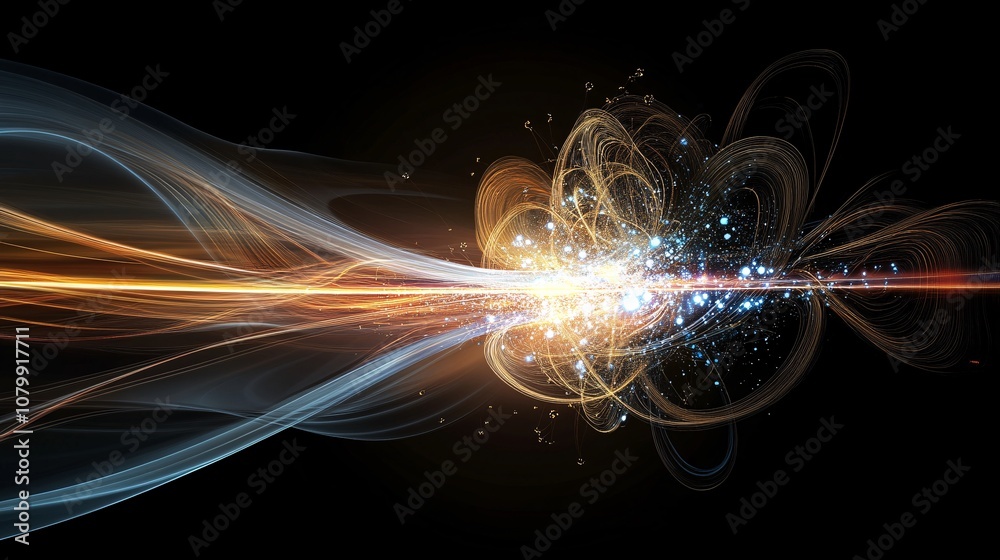 Fototapeta premium energy that exists even in a vacuum, energy background, illustration of energy