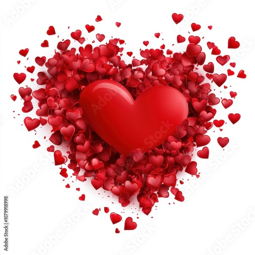 Vector background of Heart cluster clipart