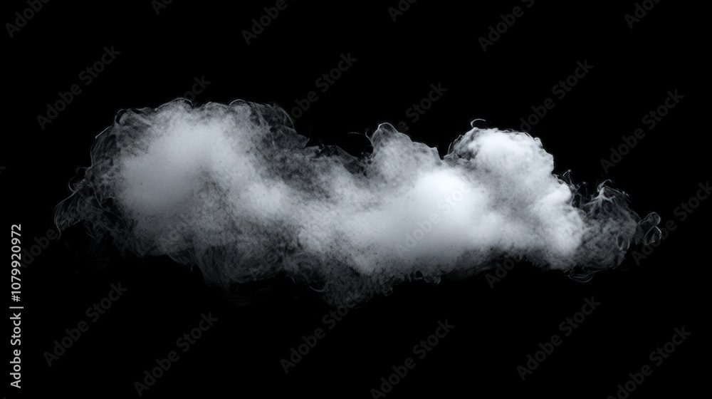 A thick, rounded white cloud with a gentle gradient of light at the top, floating on a black background A thick, rounded white cloud with a gentle gradient of light at the top, floating on a black background