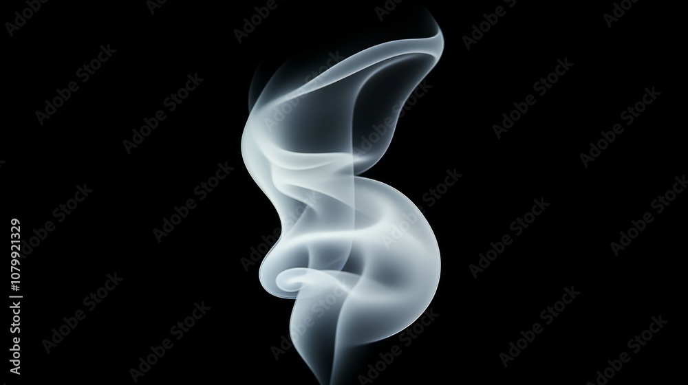 Naklejka premium A thick, rounded white cloud with a gentle gradient of light at the top, floating on a black background
