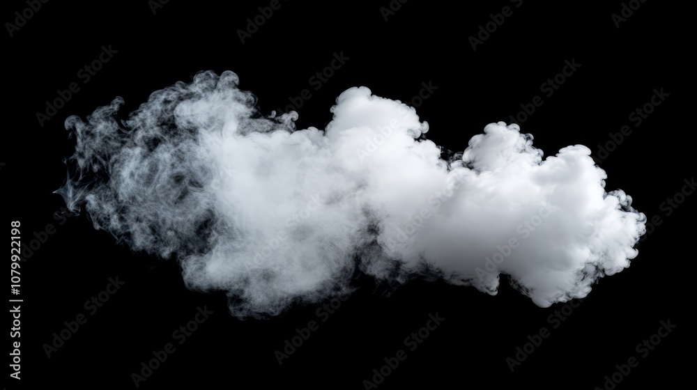 A thick, rounded white cloud with a gentle gradient of light at the top, floating on a black background A thick, rounded white cloud with a gentle gradient of light at the top, floating on a black background