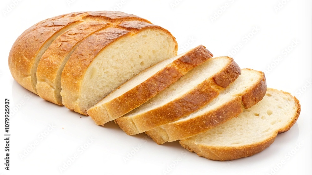 Sliced bread isolated on white background. Loaf of bread Sliced bread isolated on white background. Loaf of bread