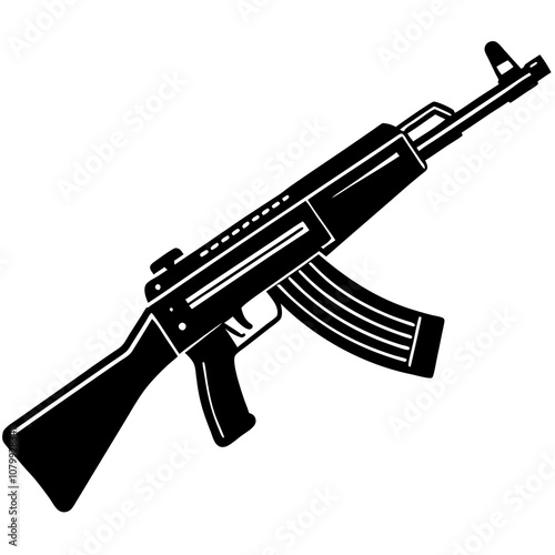 assault rifle vector illustration