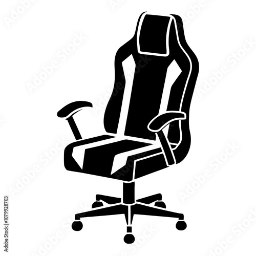 black and white gaming chair