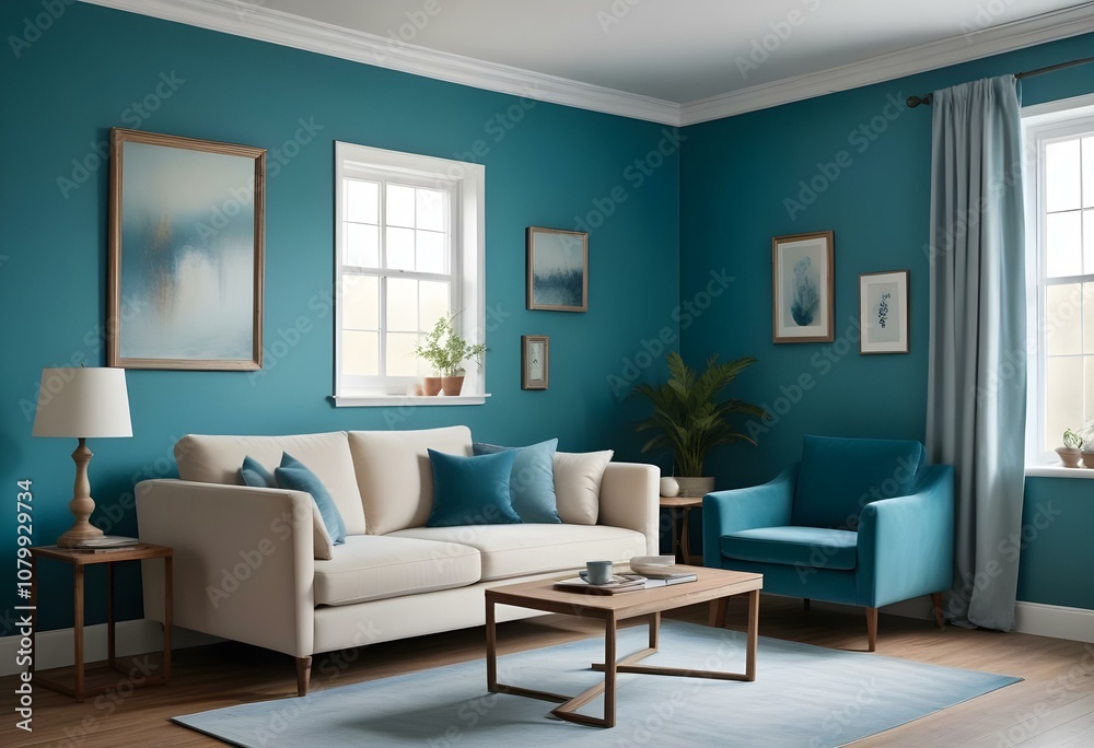 Fototapeta premium living room interior