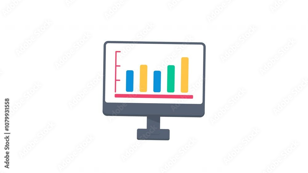 Chart monitor icon animations. Perfect for business presentations, advertising and accounting services. Chart monitor icon animations. Perfect for business presentations, advertising and accounting services.