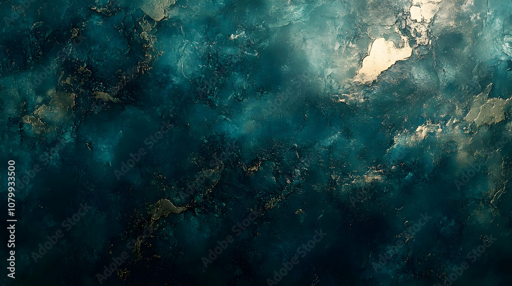 Abstract Background - Dark Teal and Gold Texture Abstract Background - Dark Teal and Gold Texture