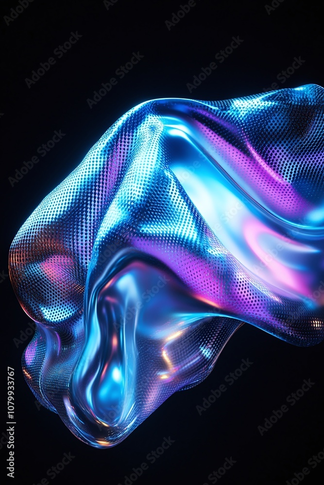 Abstract Fluid Design with Iridescent Textures and Colors Flowing in a Dark Environment, Creating a Dynamic and Eye-Catching Visual Element Abstract Fluid Design with Iridescent Textures and Colors Flowing in a Dark Environment, Creating a Dynamic and Eye-Catching Visual Element