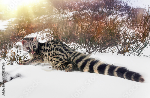 Common genet in nature photo