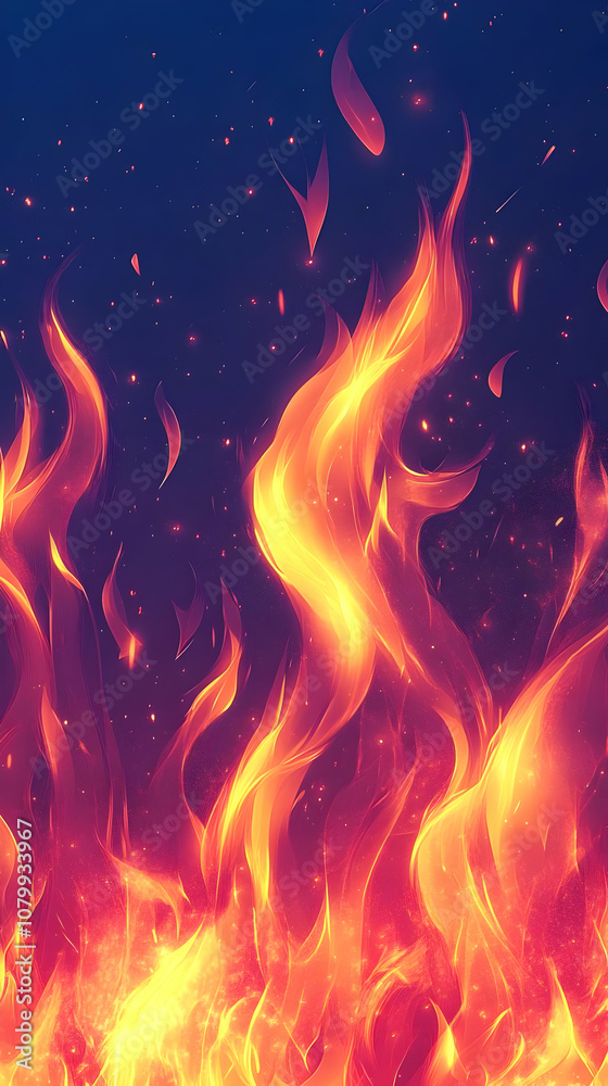 Illustration Abstract Background Fire Flames Burning Hot Illustration Abstract Background Fire Flames Burning Hot