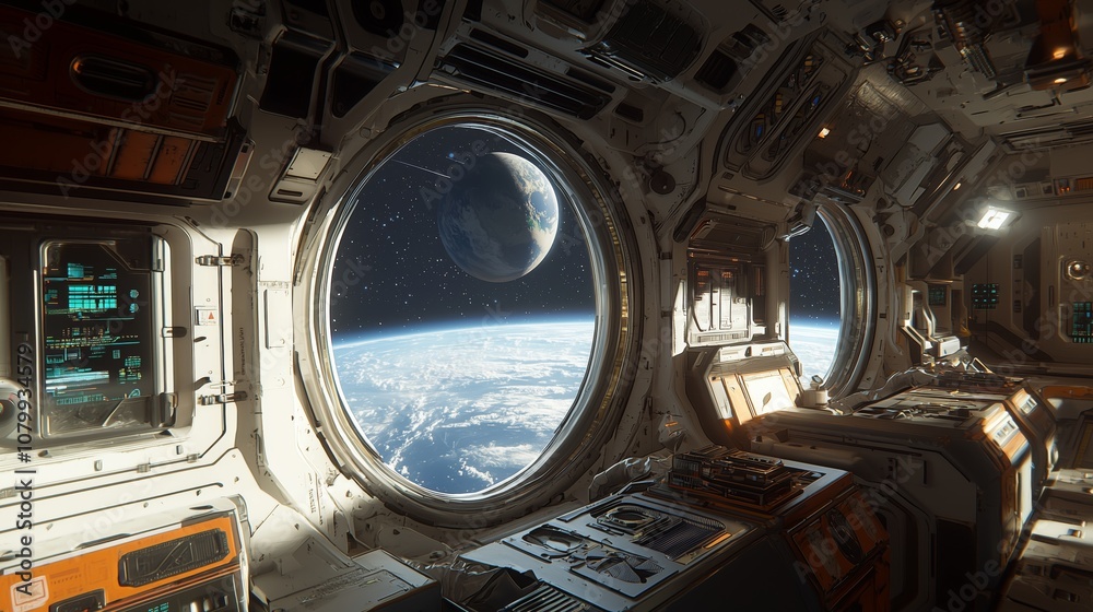 Earth View from Space Station Window Earth View from Space Station Window