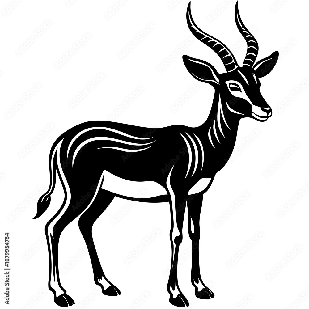 silhouette of a gazelle silhouette of a gazelle