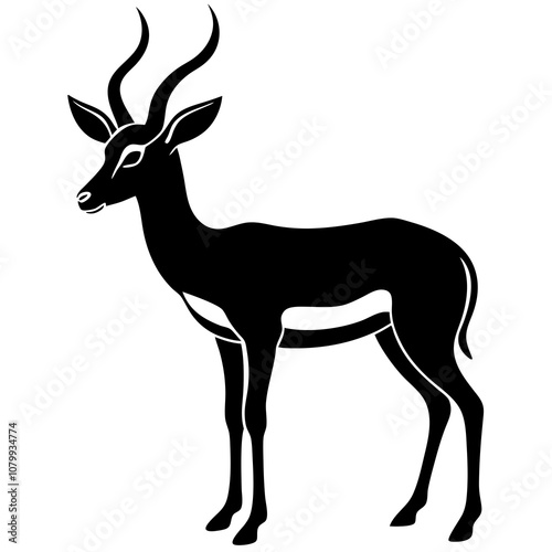 silhouette of a gazelle