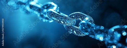 Futuristic Blockchain Chain Link