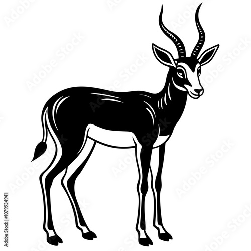 gazelle silhouette vector