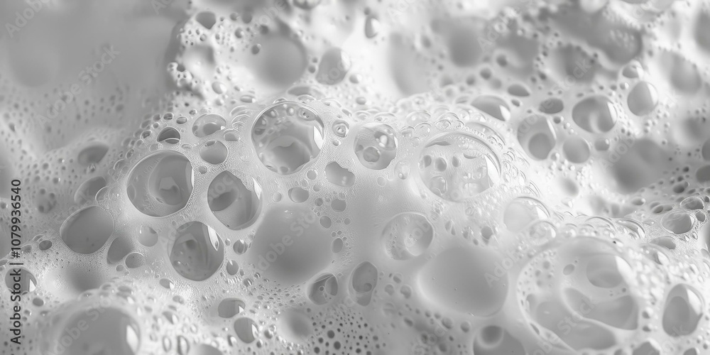 Abstract White Foam Bubbles Texture