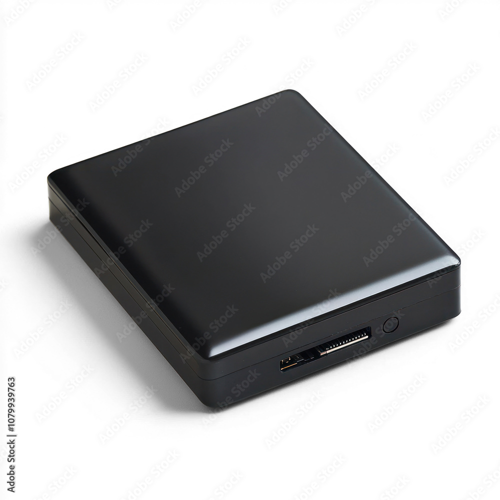 External HDD with a clean, sleek finish. isolated on transparent background External HDD with a clean, sleek finish. isolated on transparent background