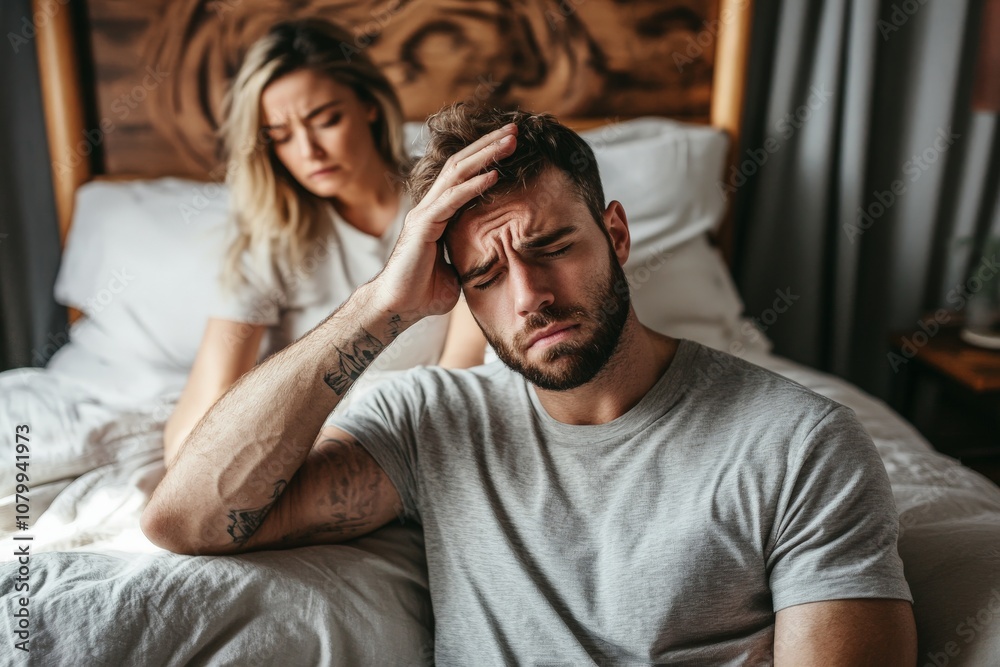 Obraz premium Troubled Couple Facing Relationship Challenges