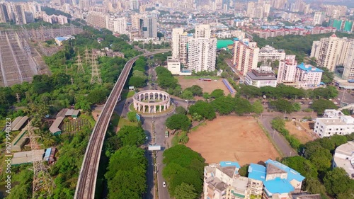 Modern Urban landscape featuring high rise building photo