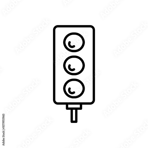 traffic light line icon