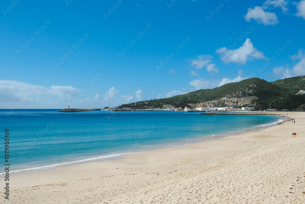 Sesimbra beach and village in Portugal Sesimbra beach and village in Portugal