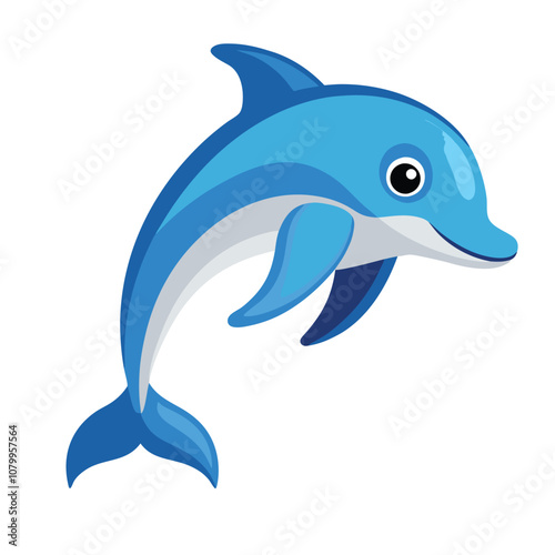 dolphin drawing vector illustration