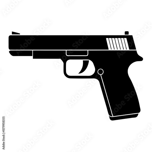 glock 17 pistol on white