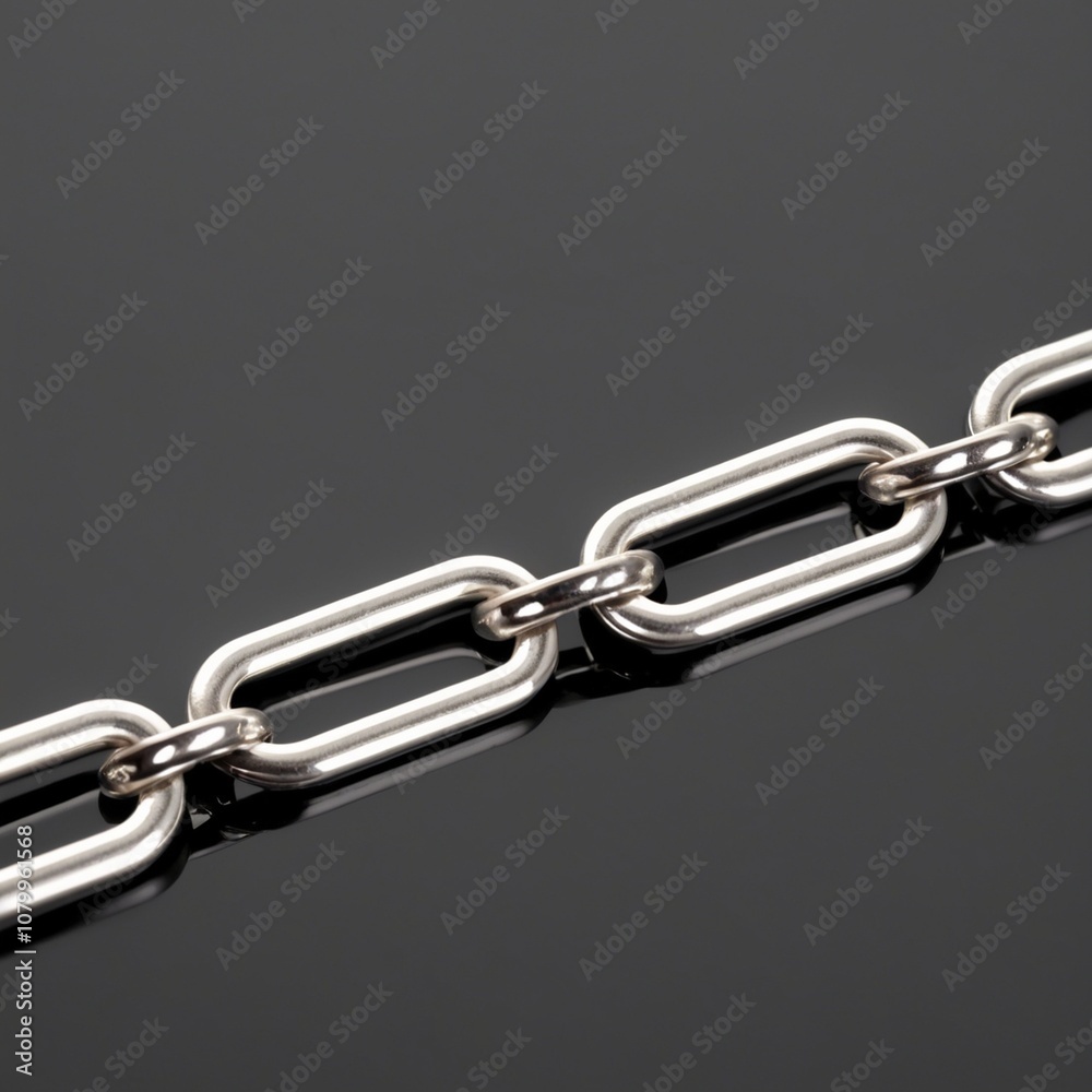 Fototapeta premium silver chain isolated