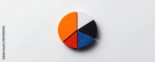 Colorful statistical pie chart showcasing simplified sections for easy data visualization and analysis. Free Download Colorful statistical pie chart showcasing simplified sections for easy data visualization and analysis. - GFXLoad