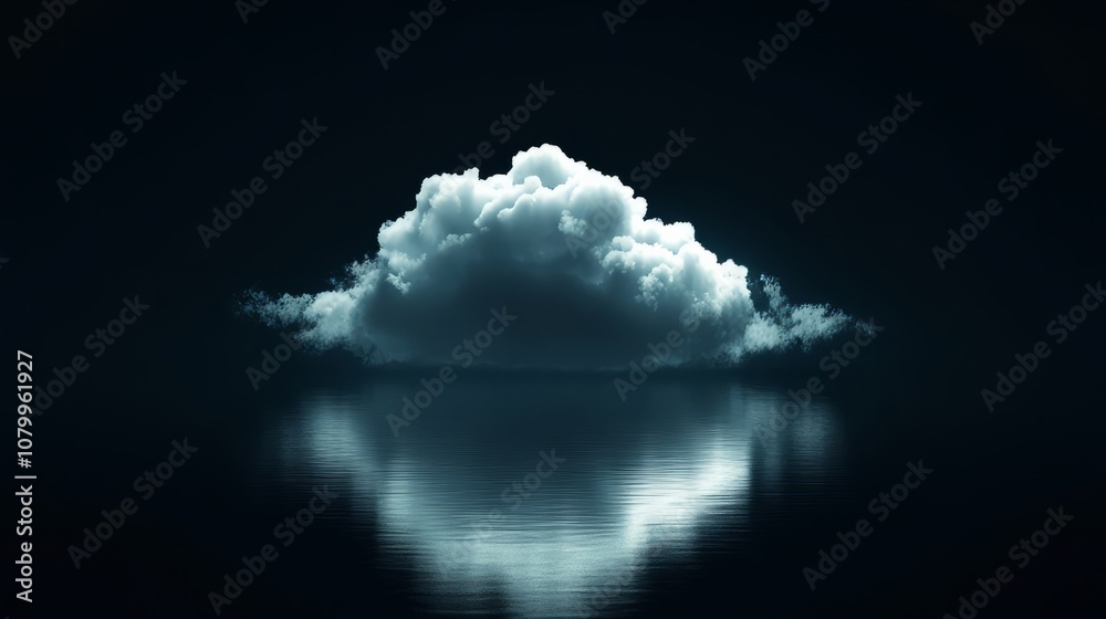 Naklejka premium A gentle blue smoke plume drifting gracefully, isolated on a black background