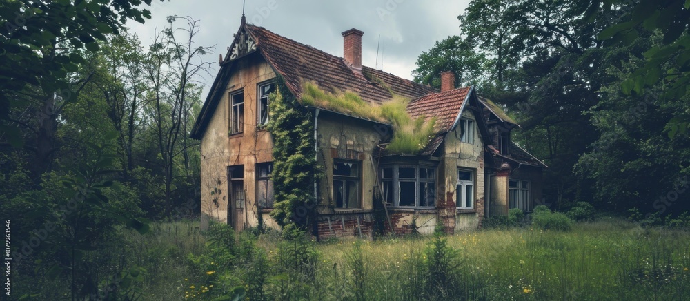 Obraz premium Abandoned House in the Woods