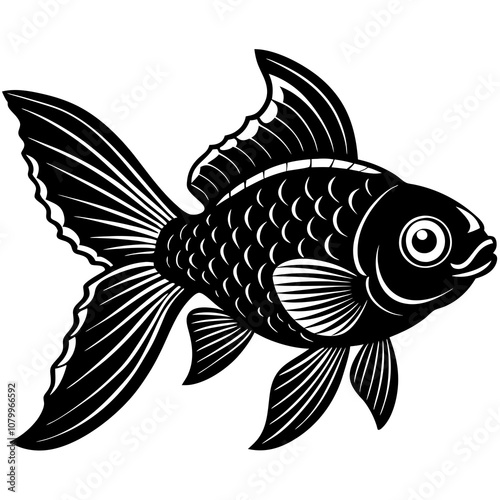 black and white goldfish