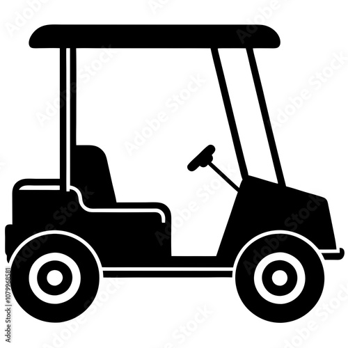 golf cart icon set