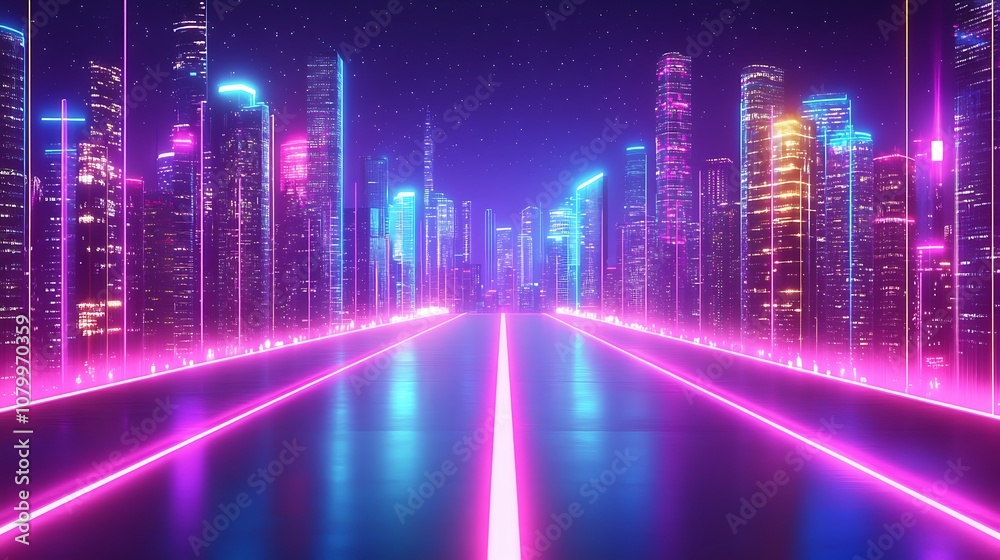Neon Lights Tunnel Neon Lights Tunnel