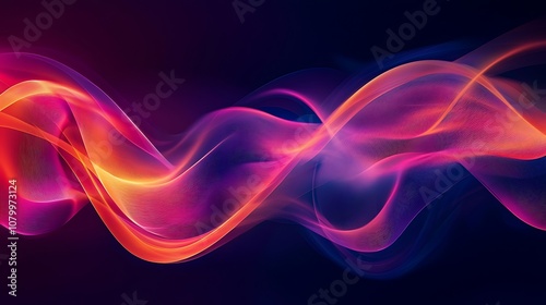 Neon wave background, bold and dynamic flow