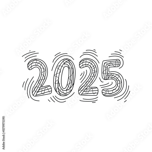 Wallpaper Mural Simple, minimalist black text design 2025 for New Years Eve celebration suitable for various graphic projects, such as social media posts, presentations, or branding materials and contains black text  Torontodigital.ca